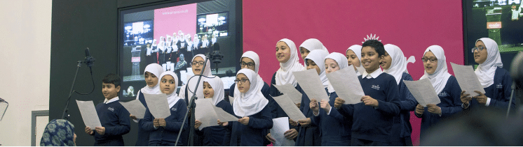 Kids singing in choir
